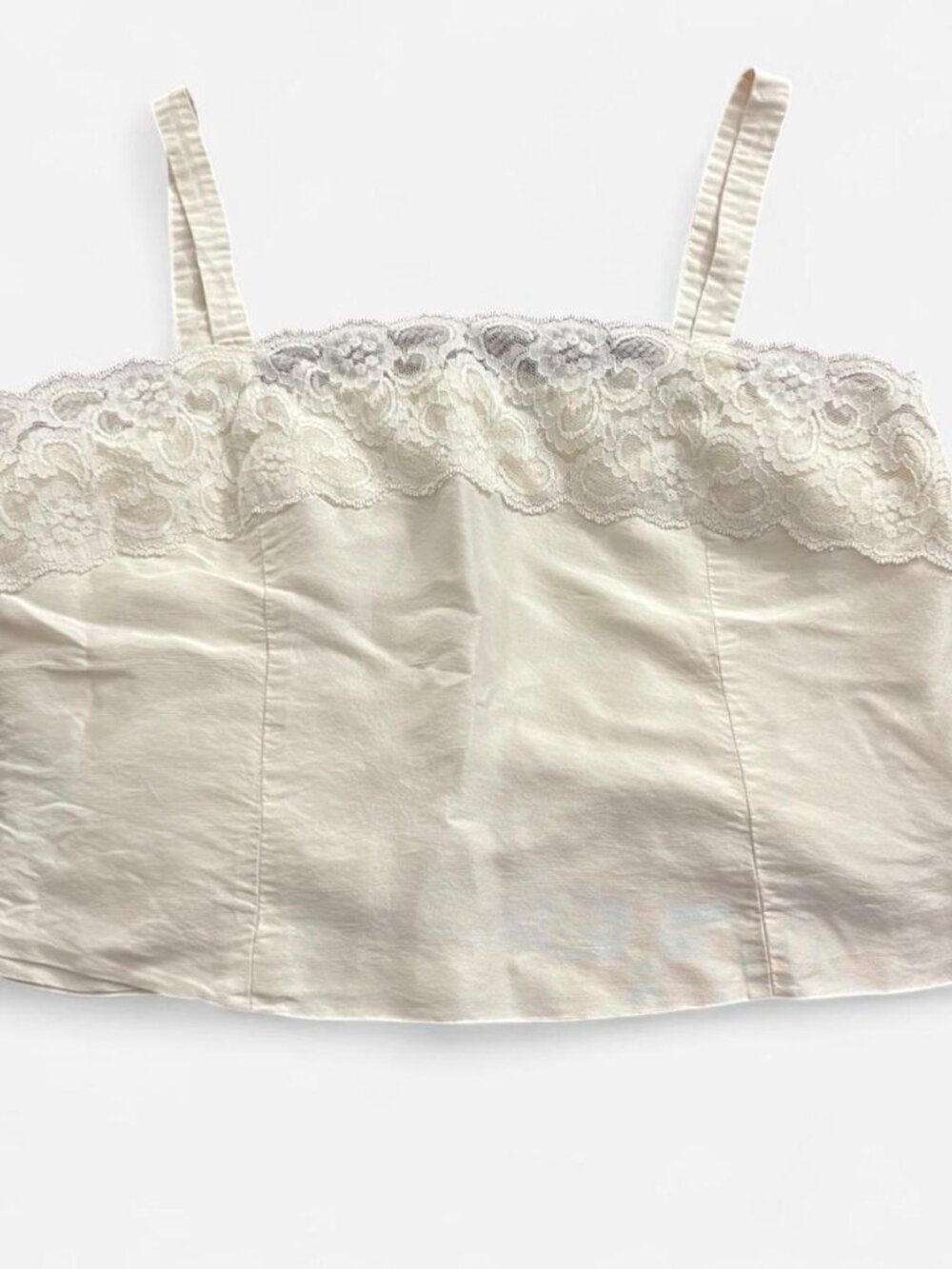 Cream Lace Cropped Top!!